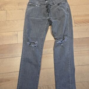 Abercrombie & Fitch Men's Charcoal Slim Jeans